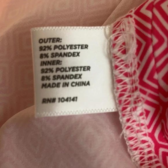 Lady Hagen Essentials Pink & White Geometric Print Golf/Tennis Skort - Size 6 - Picture 5 of 6